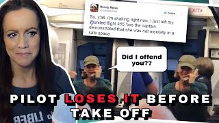 TOTAL MELTDOWN:  Female United Airlines Pilot LOSES IT Before Take-Off | Is DEI to blame??