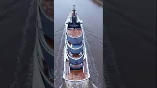 115-metre Lürssen Yacht LADY JORGIA in Kiel Canal