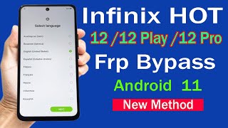 Infinix hot 12 play frp bypass Android 11 | Infinix x6816c Frp Bypass | Hot 12 Play Google Unlock