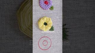 Very Easy Flower Hand Embroidery Design For Beginners #beautifulhandembroideryflowerdesign