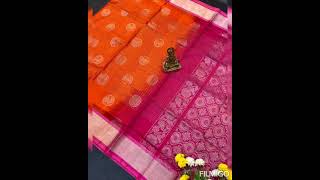 uppada pattu full saree silver checks with butties # cost 4800+$ # @ geethas trendy collections