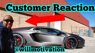 BLACK BRUSHED METAL WRAPPED Lamborghini Aventador 700-4 | CUSTOMER REACTION!