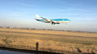 Boeing 747-400 KLM nice landing