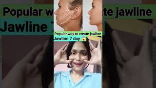 Popular way to create jowline in 7 day #jawline #doublechin #face yoga #shorts #youtube