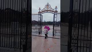 Literally Singing in the Rain in Nimes, France