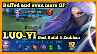 BUFFED LUO YI BEST BUILD 2020, MOBILE LEGENDS, GAMEPLAY, BEST META MAGE, SEASON 18, MLBB LUOYI BUFF