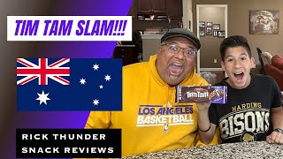 Americans Try The TIM TAM SLAM!!! | 🇦🇺 Snack Review