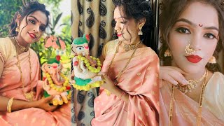 Marathi makeup look for ganesh chaturthi 🙏🙏#makeup #makeuptutorial #viralvideo #makeuptips #ganpati