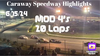 Short Track Racing Highlights: Caraway Speedway Mod 4 Division (6/15/24)