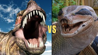 T-Rex VS Titanoboa. Bu Savaşı Kim Kazanır?