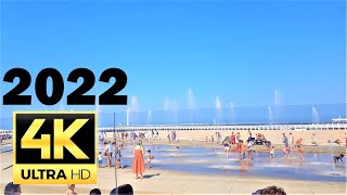 Oostende 🇧🇪 4K 60fps 🇧🇪 walk trainstation to beach 4K UHD 2022 Ostend