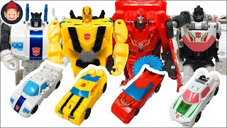 Transformers Toys Cyberverse Power of the Spark 1 Step Changers Bumblebee Jazz Hot Rod Wheeljack