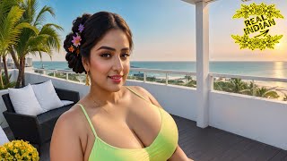 [4K] Real Indian AI Art Lookbook – Golden Hour Rooftop Elegance