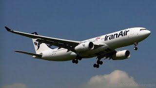 Iran Air Airbus A330-243 (EP-IJA) Landing at London Heathrow Airport (LHR/EGLL) + ATC!