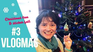 o christmas tree & sticker fail VLOGMAS #3 🎄 STUDIO VLOG 68