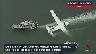 En Florida Un hidroavión se hunde al acuatizar en el mar