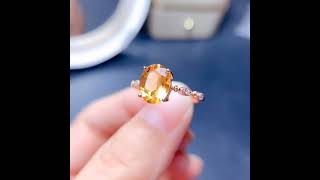 Oval Cut, 7x9mm, 100% Natural Citrine Ring, Wedding/Engagement, November Birthstone