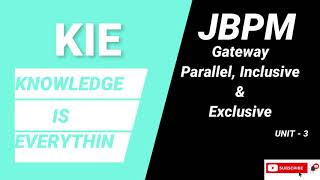 jBPM Gateways | Parallel Gateway | Inclusive Gateway | Exclusive Gateway | Unit 3 | KIE TUTORIALS