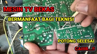 JANGAN DI BUANG MESIN TV BEKAS //AUDIO TV CINA#kreatif #rakitan