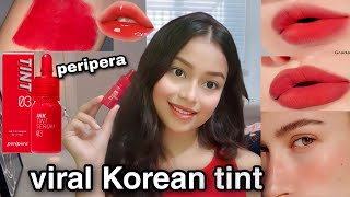 Best Korean tint | Peripera Lip Tint Serum Review+ Swatch |