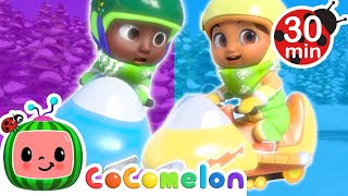 Cody vs Nina - Snow Racing Song | Play Outside in the Snow | CoComelon Nursery Rhymes & Kids Songs