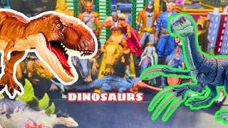 Reviewing Jurassic World Dinosaurs |Megaraptor, Stegosaurus, Pyroraptor, Velociraptor, T-REX