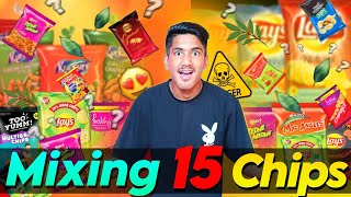 Mixing 15 Chips challenge !!!💥😍15টি চিপস mixing করে নতুন চিপস তৈরি করলাম🤤#experiment #fukrainsaan