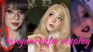 danganronpa cosplay WARRING/spoliers/pink bl00d/d3ad/glitch(i think its in ther i dont now 4 sure)