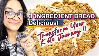 The 3 ingredient bread that will TRANSFORM your keto journey! Low carb, Gluten Free, Fluffy, So Good