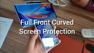 LG Wing - Full Screen Curved HD Clear Screenguard Installation & First Look