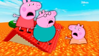 Peppa pig PLAY FLOOR IS LAVA in Roblox