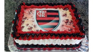 Decoração de Bolo tema flamengo bicos 1M e 113.  Bia silva.    Yeshua real sabor