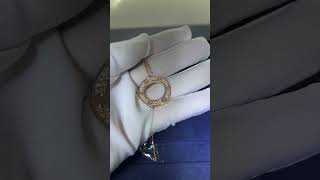 Custom Made Cartier Love Pendant Necklace 18K Rose Gold Pave With Diamonds For Men And Women