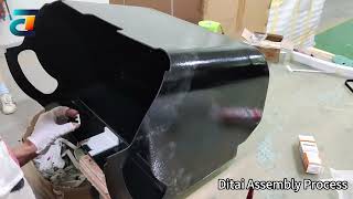 Assembly process： We need to scrape the edges, assemble, polish