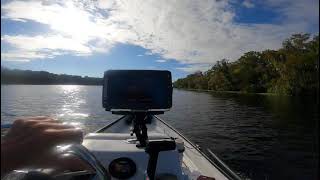 Bob demonstrates his LT25 Gheenoe on the St  Johns