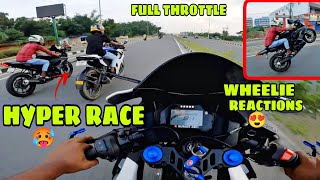 Hyper Death Race Full Throttle 😮 Wheelie Reactions 😍 Full Throttle Close Calls