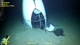 This is what was left of the Titan submersible on the ocean floor