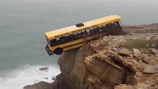 Bus Falling Of Cilff