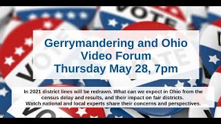 "Gerrymandering and Ohio" a forum on May 28, 2020