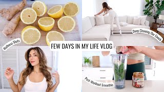 VLOG | Wellness Shots, Deep Cleaning Our Couch & Healthy Scalp Treatment | Annie Jaffrey