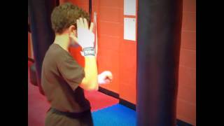 Karate, Kickboxing & MMA Heavy bag kicking & Ground N Pound drills!