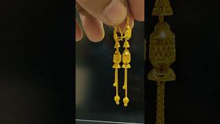 gold long earring latest model all new collection#art #gold #jewellery #video #viral #ytshorts