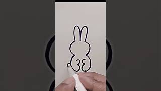 Easy Rabbit Drawing For Kids s-19 # Rabbit Art Ideas #Shorts#Youtube shorts #Art #subscribemychannel