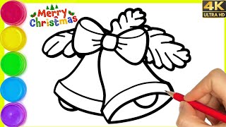 Christmas bell drawing || How to draw Christmas bell drawing || Step by step Christmas bell drawing.