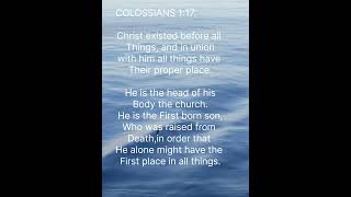 🟥🙏🕊️❤️COLOSSIANS 1:17🔺🙏🕊️🔻 CHRIST WAS BEFORE 🔺🙏🕊️😇