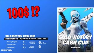 I almost Made 100$ in Solo Victory Cash Cup Finals😮