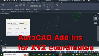 AutoCAD Add ins for XYZ coordinates in drawing