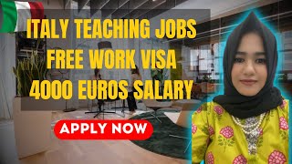 TEACHING JOBS IN ITALY MUST APPLY Complete process #europe #job