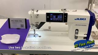 Making 3D face mask with JUKI lockstitch sewing machine