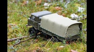 GAZ 66 (ГАЗ 66) - driving in the forest - RC scale truck [Cross RC GC4] part 3